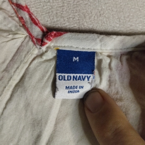 Old Navy Tie Shoulder Swing Style Cotton Gauzey Midi Dress Size Medium - Picture 7 of 9